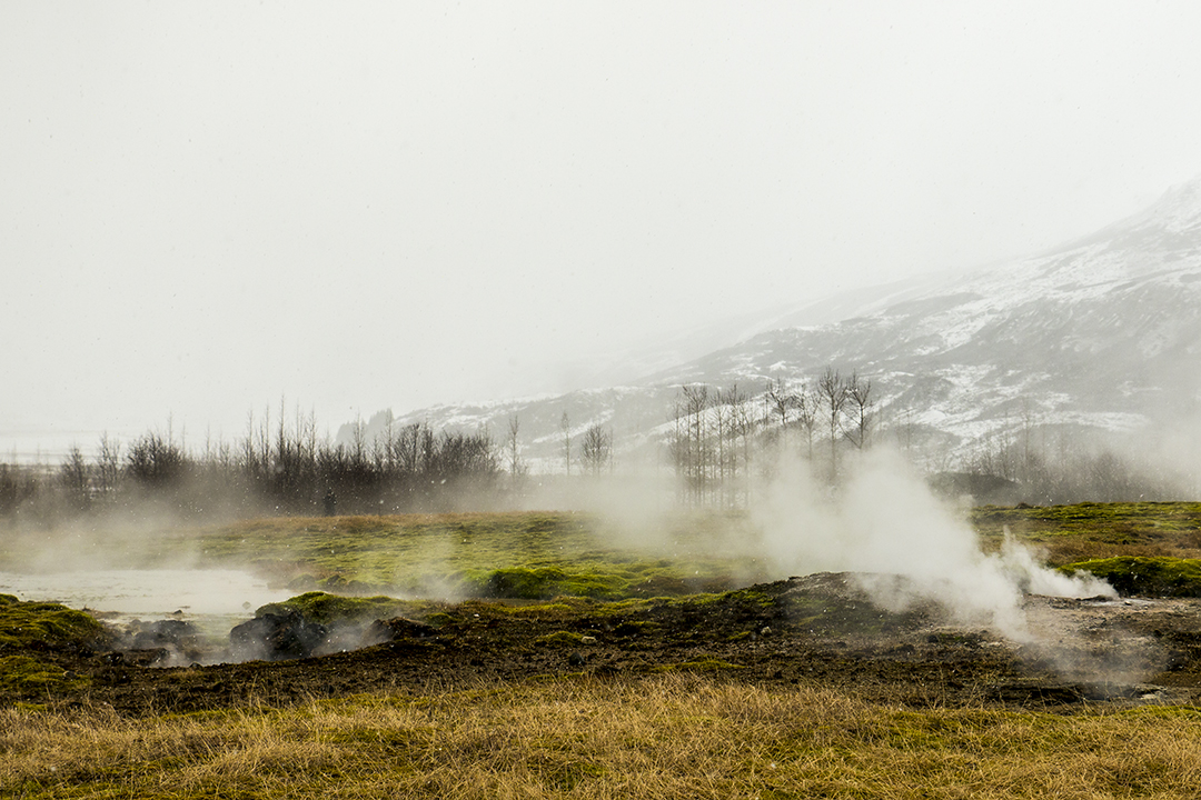 Hot Springs at Haukadalu Geothermal Field, Iceland